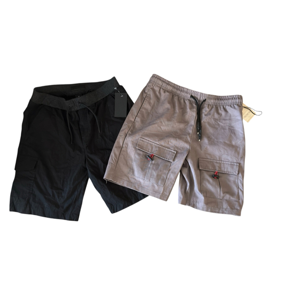 2 NWT kids shorts pair black and gray size 14 - Picture 1 of 5